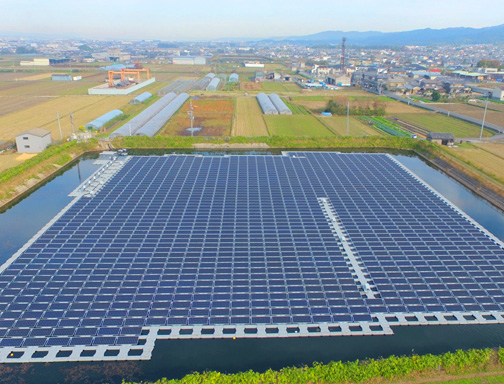 100KW flytende installasjon solsystem i Japan