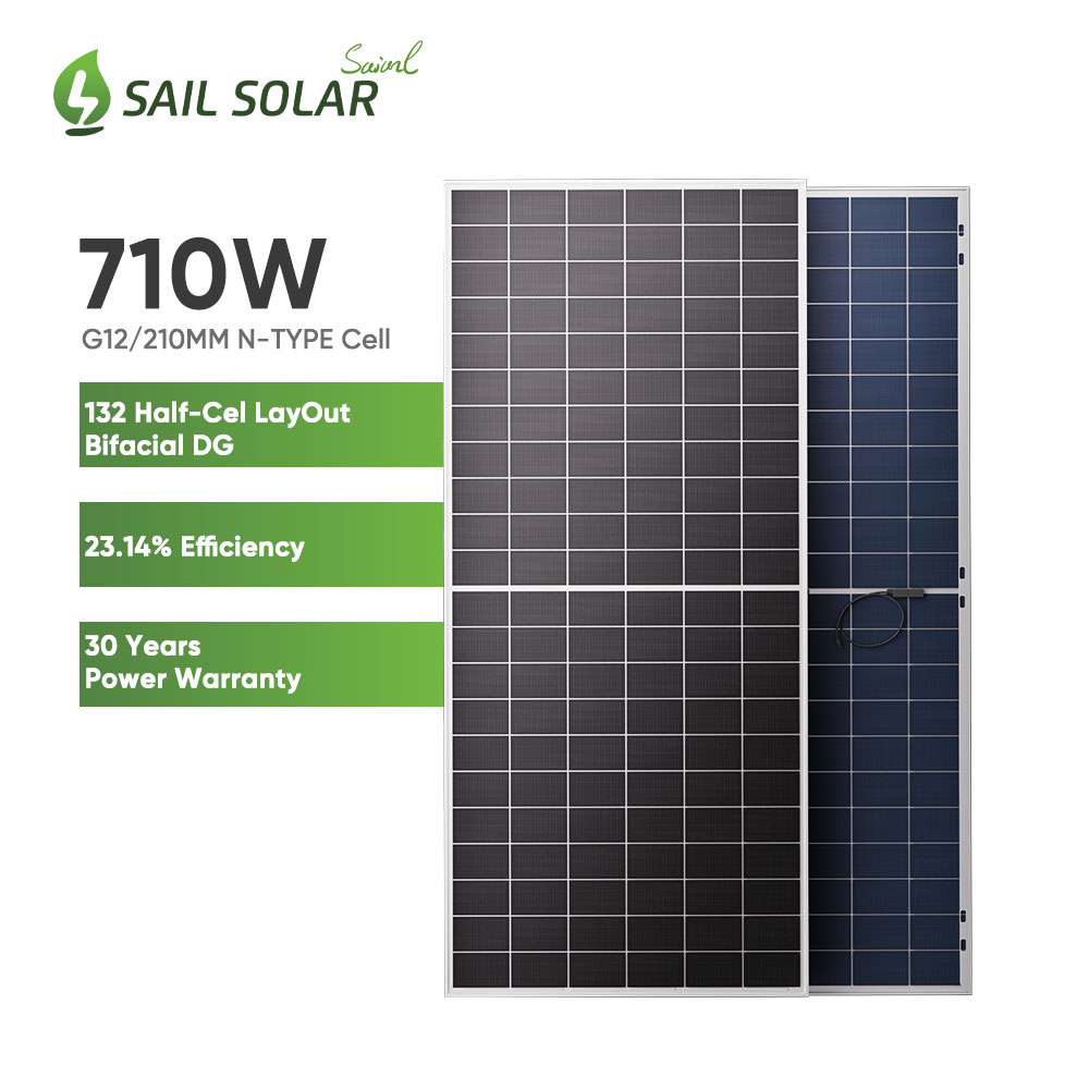 M12 Solceller 132 Celler Half Cult Technology N Type Solcellepanel Modul 675W 680W 685W 690W 695W 700W