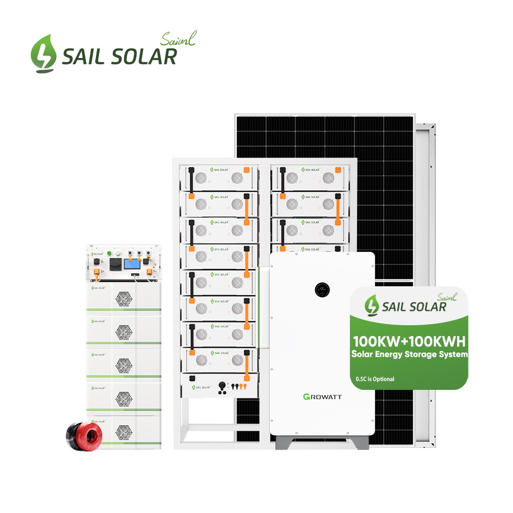 SAIL SOLAR Solar 100kw hybridnett solcellesystemløsninger for industrielle og kommersielle planer